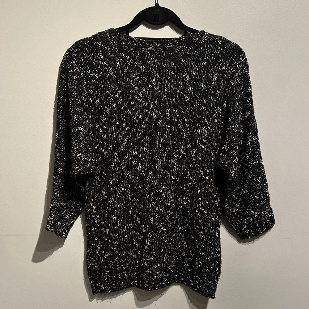 Ricki's Black and White V-Neck Sweater - Picture 2 of 5